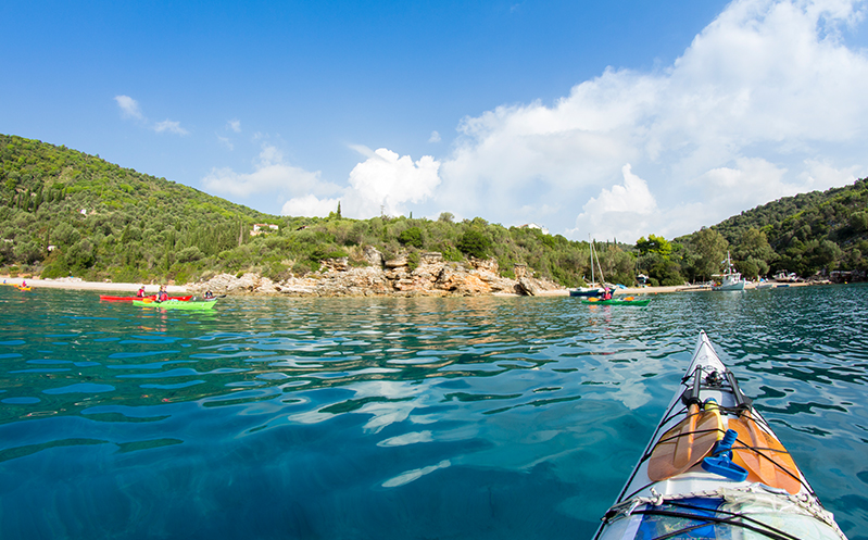 Kayaking in Lake Piso